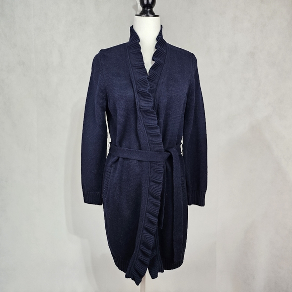 NWOT- Talbots Open front Belted Cardigan Size S - Picture 2 of 6